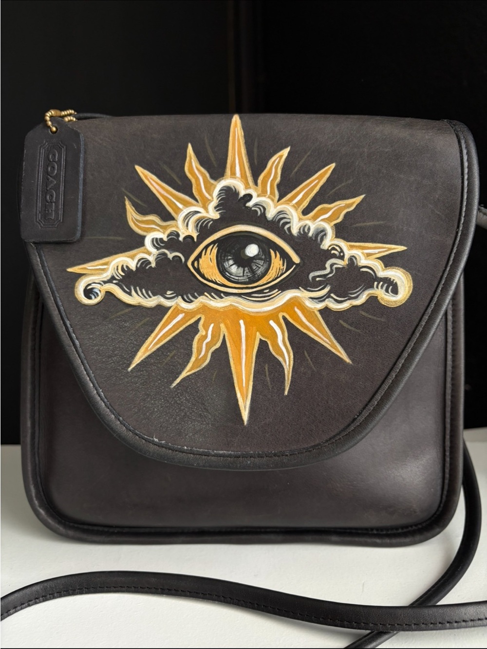 Coach Cloud Eye Lindsay Leather Art  Bag